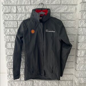 Gray and Red Performance Jackets with Full-Zip Closure